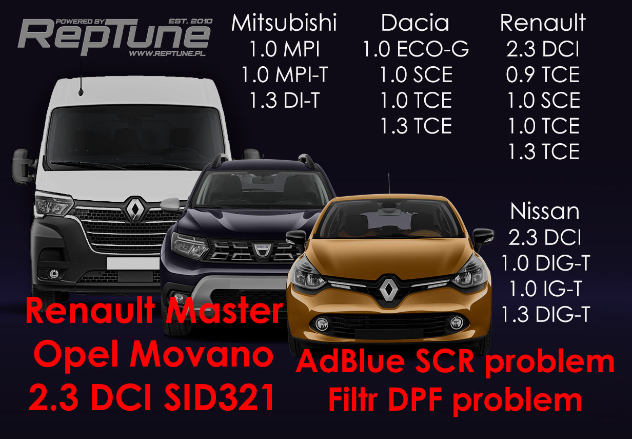 Renault Master SID321 Opel Movano SID321 usuwanie AdBlue wyłączanie AdBlue usunięcie AdBlue wyłączenie AdBlue usuwanie DPF wyłączanie DPF usunięcie DPF wyłączenie DPF